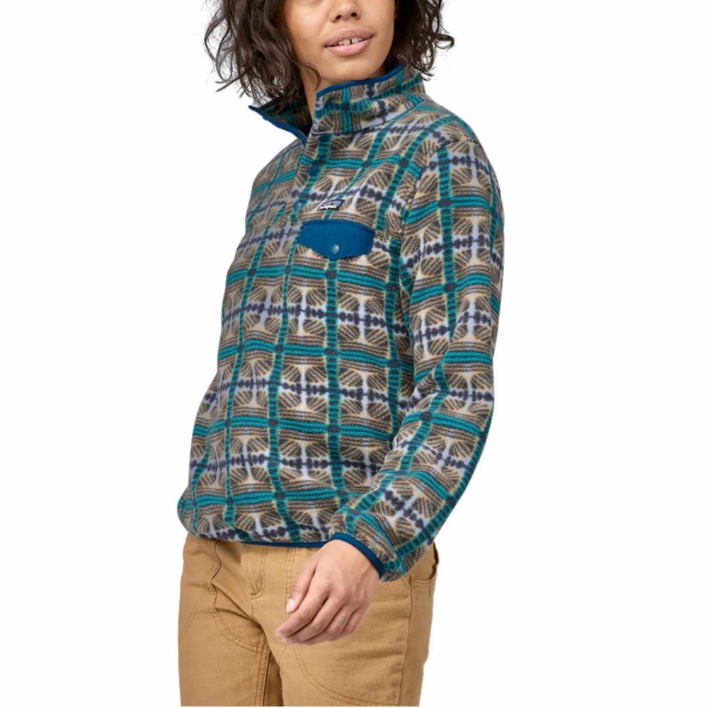 Patagonia Synchilla Snap-T Fleece Pullover Jacket Snow Beam Pale Periwinkle new